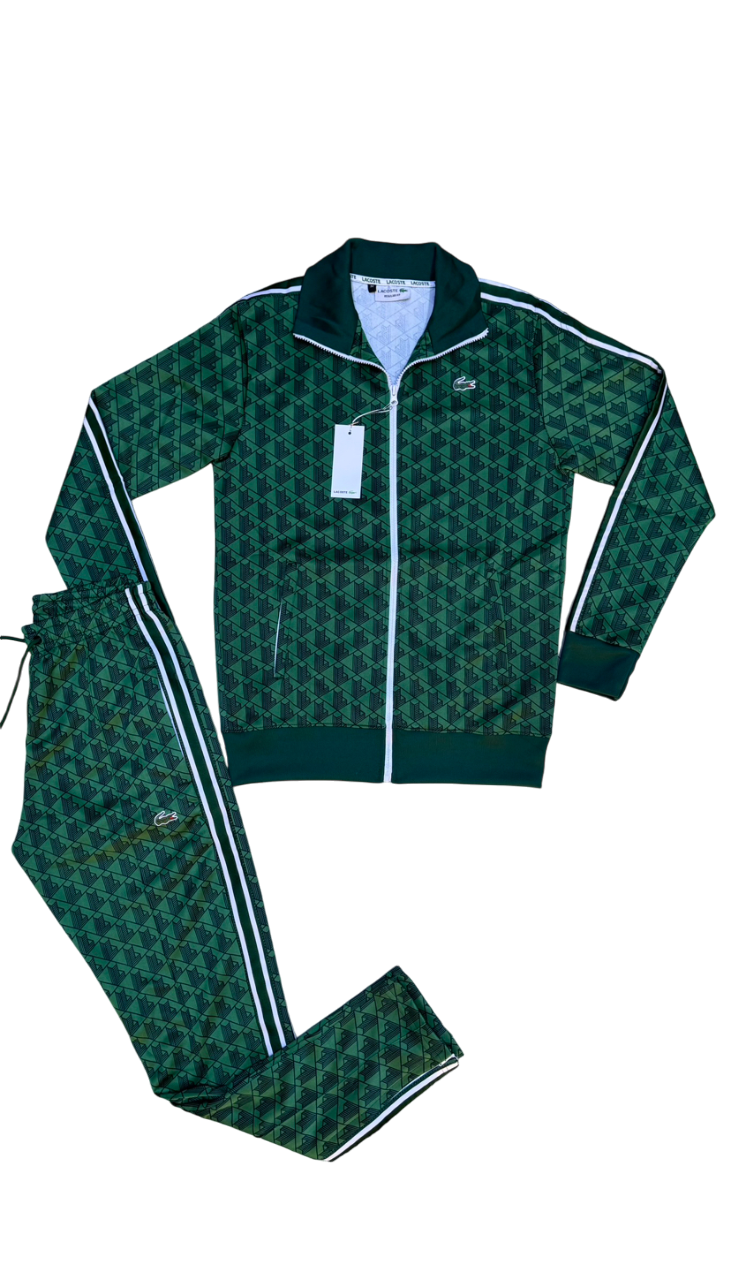 Tracksuit Lacoste monogram green