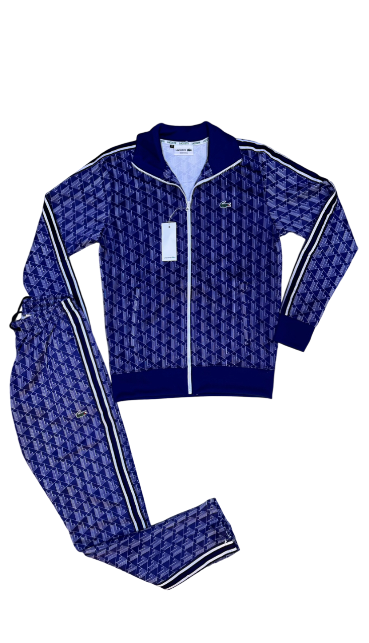 Tracksuit Lacoste monogram blue
