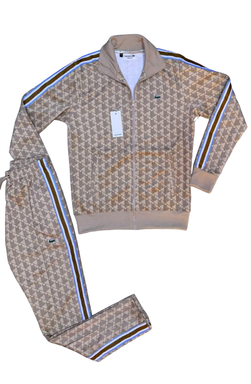 Tracksuit lacoste monogram beije