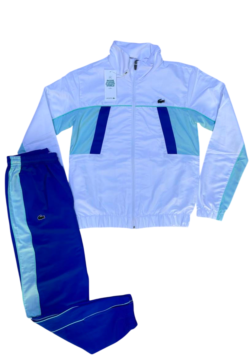 Tracksuit Lacoste white-sky blue-blue