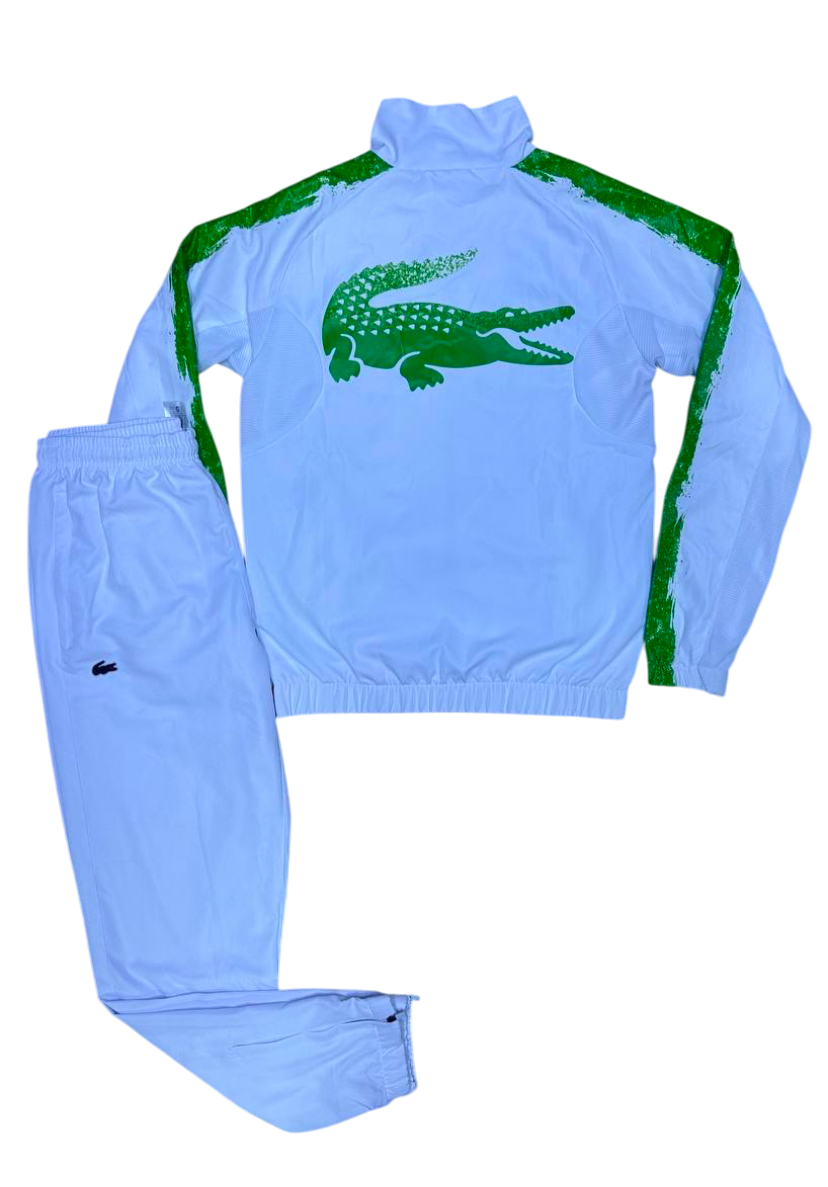 TRACKSUIT Lacoste white-Green
