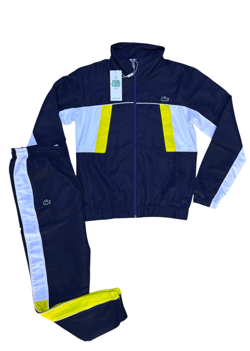 Tracksuit Lacoste black-white-yellow