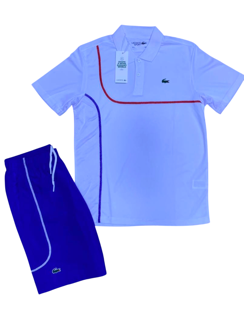 Complete summer Lacoste white blue red