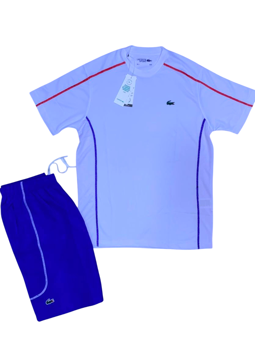 Complete summer Lacoste white blue red
