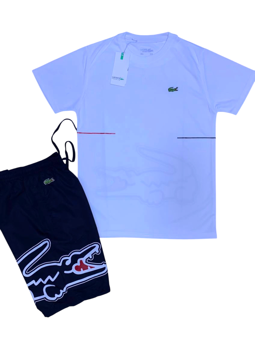 Lacoste Crocodile complete summer white-black