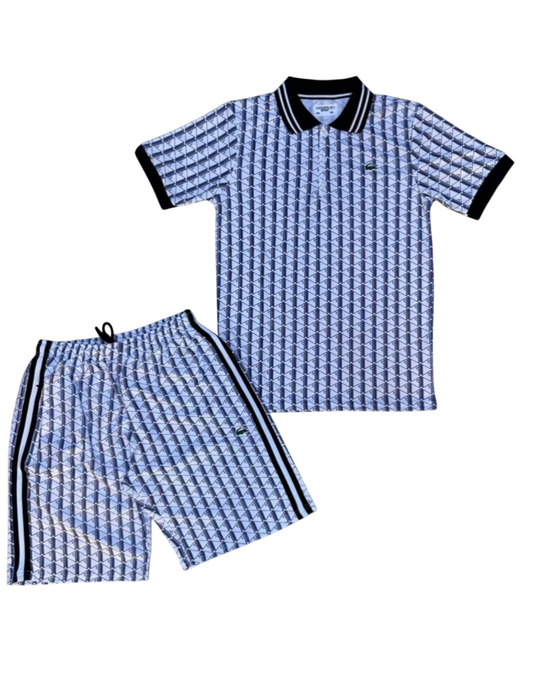 Complete Summer Polo Lacoste Monogram white-black