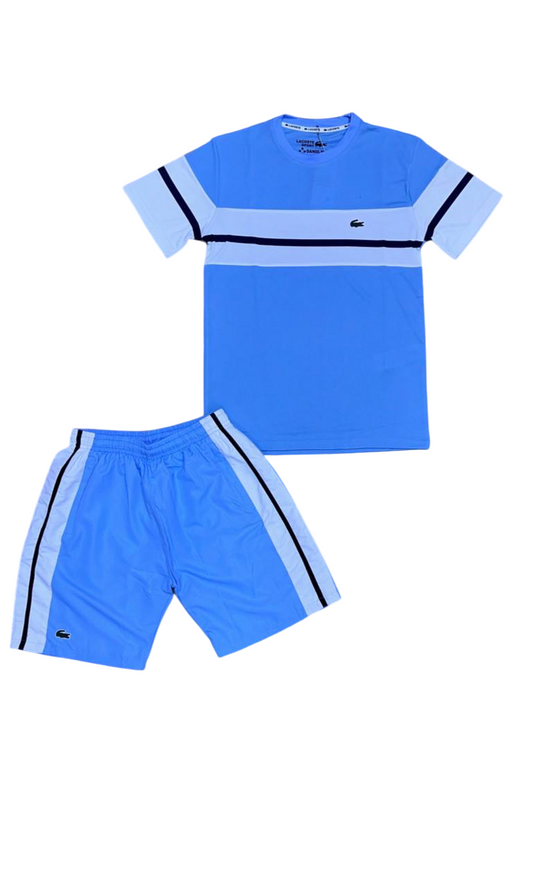 Complete summer Lacoste sky blue- white