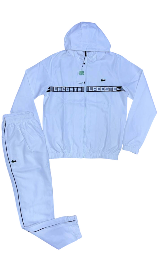 Tracksuit Lacoste white black