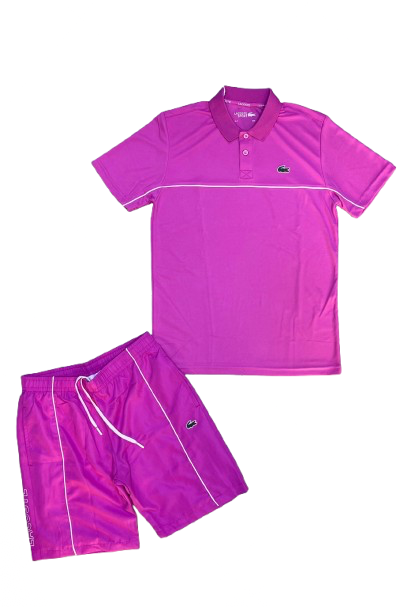 Complete summer Lacoste pink polo
