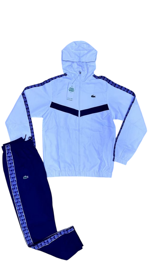 Tracksuit Lacoste white blue