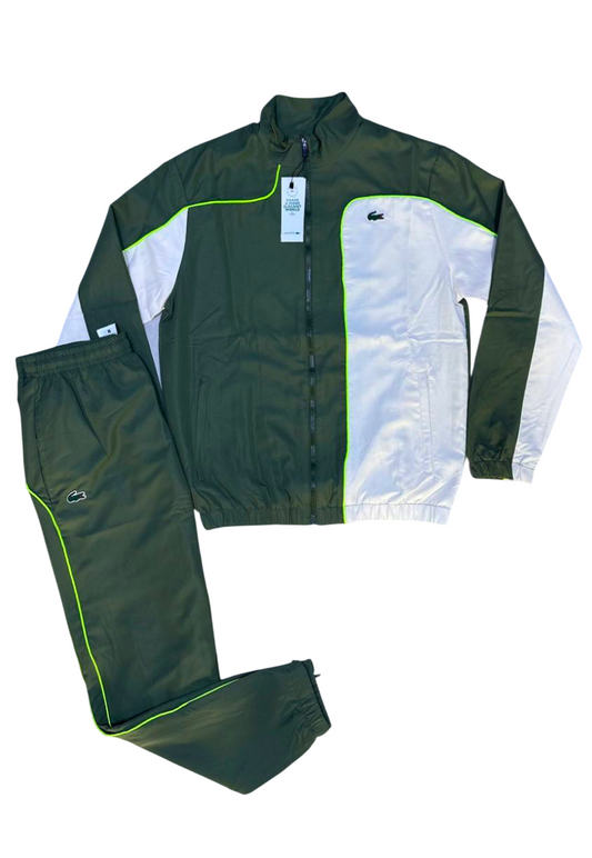 Tracksuit Lacoste green-white